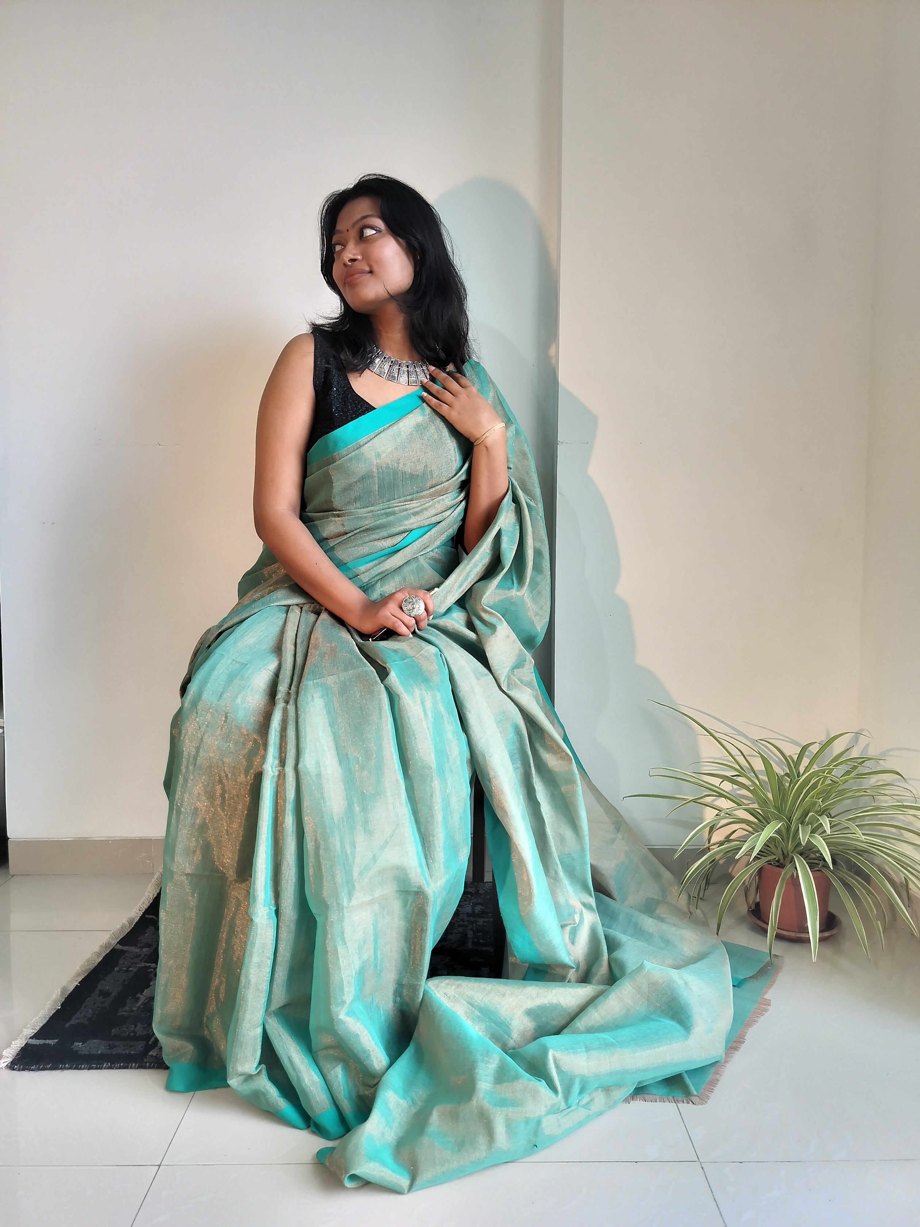 Tissue silk: Turquoise