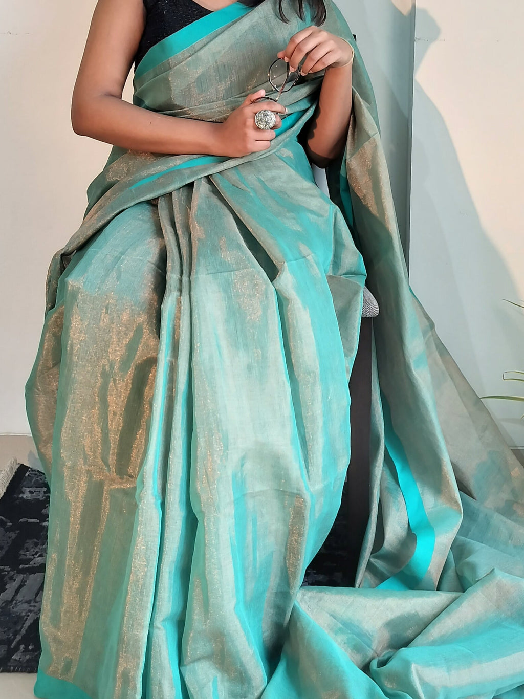 Tissue silk: Turquoise