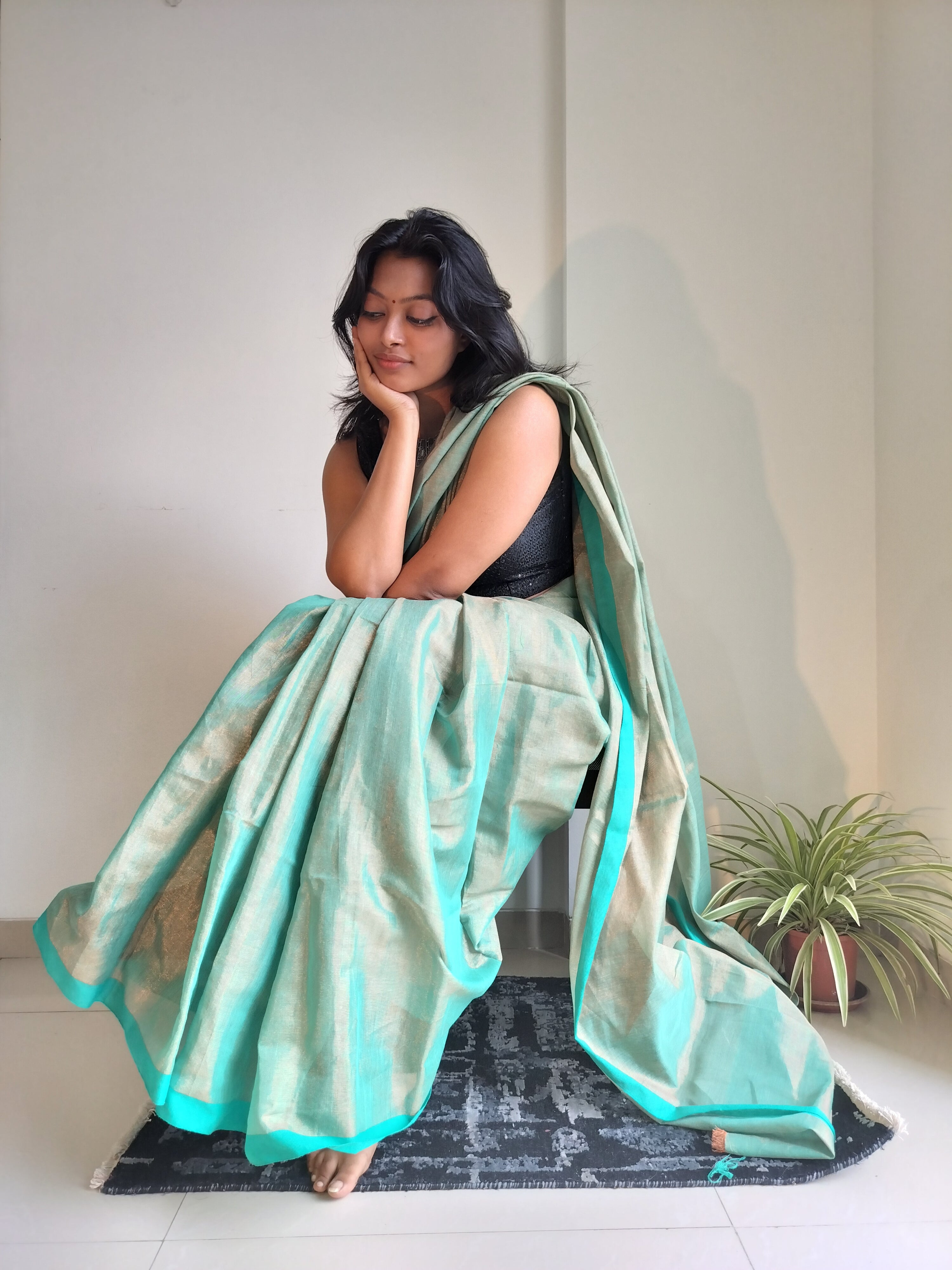 Tissue silk: Turquoise