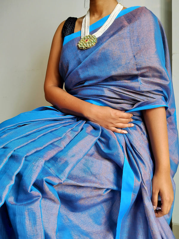 Tissue silk: cobalt blue