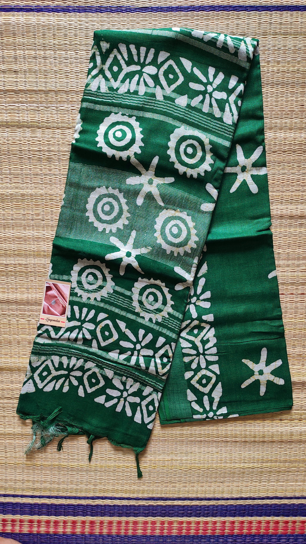 Linen Batik: dark green