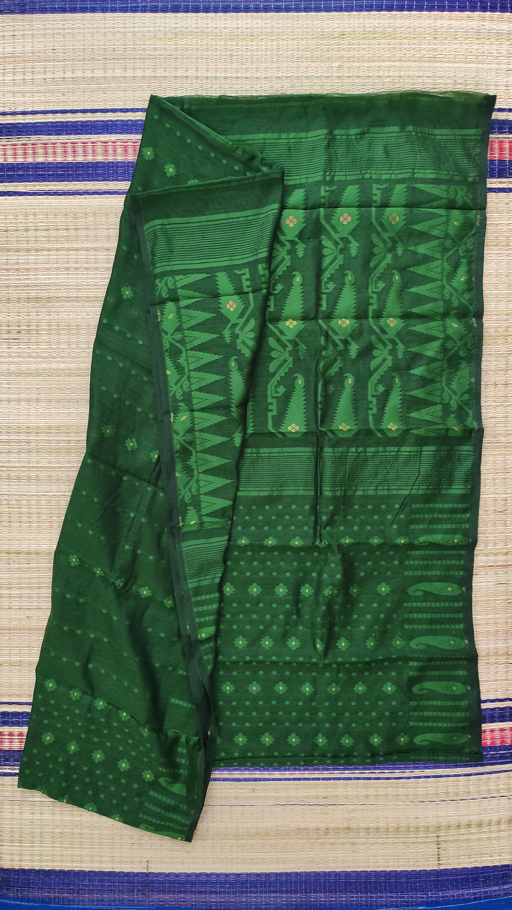 Dhakai Jamdani: Dark Green