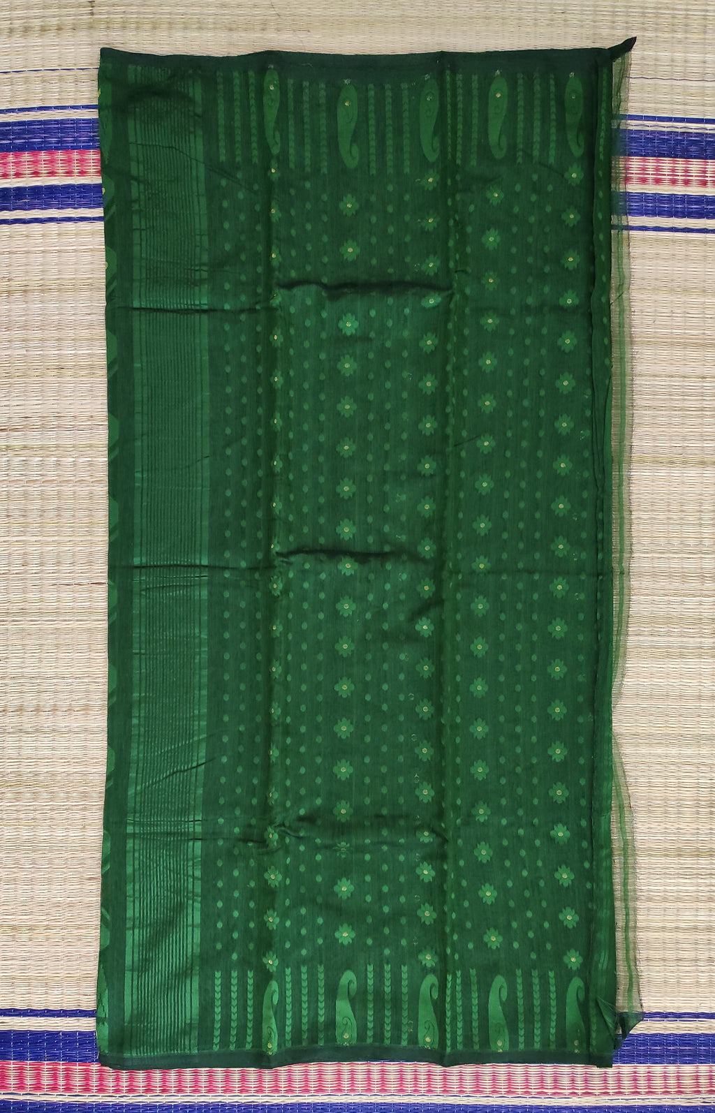 Dhakai Jamdani: Dark Green