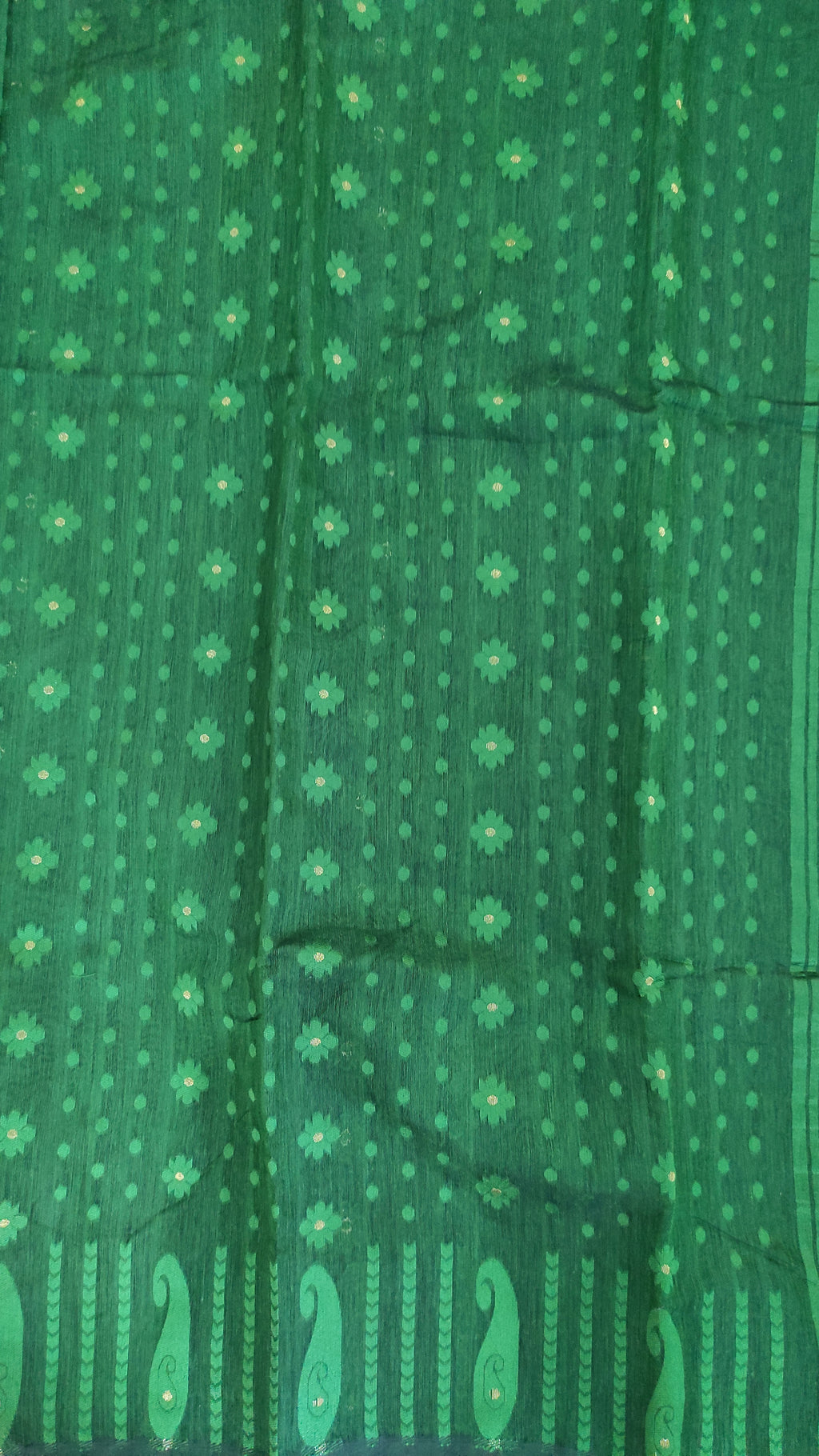 Dhakai Jamdani: Dark Green