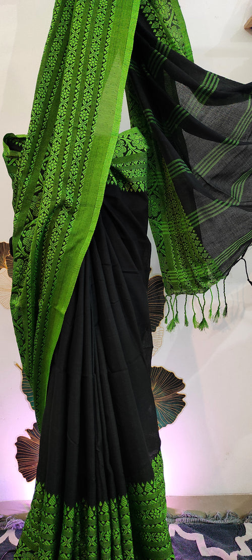 Bengampuri cotton: Black and green