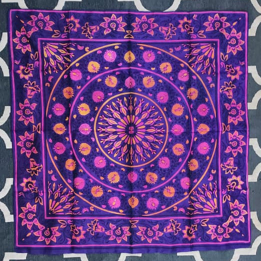 Mulberry Silk scarf: Violet base