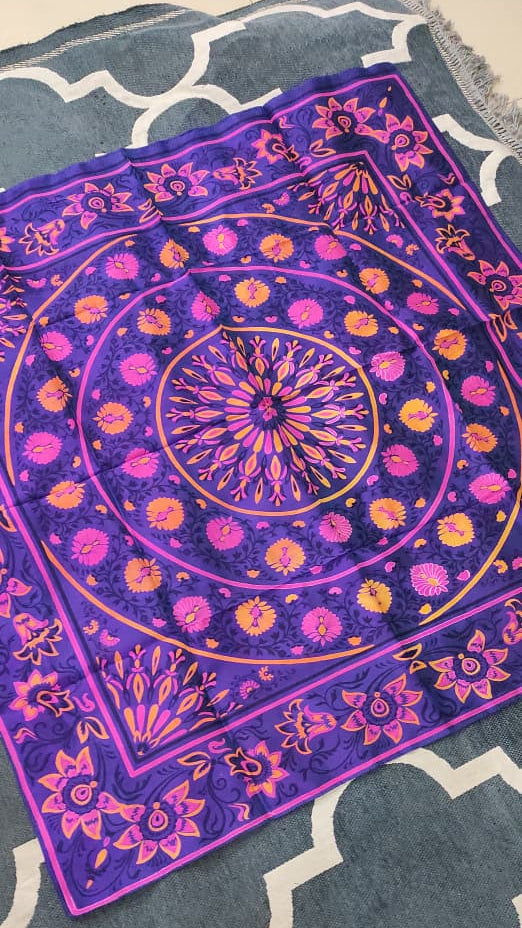 Mulberry Silk scarf: Violet base