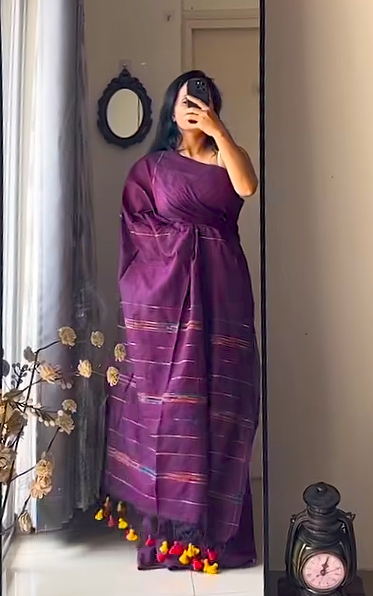 Khesh cotton: Purple