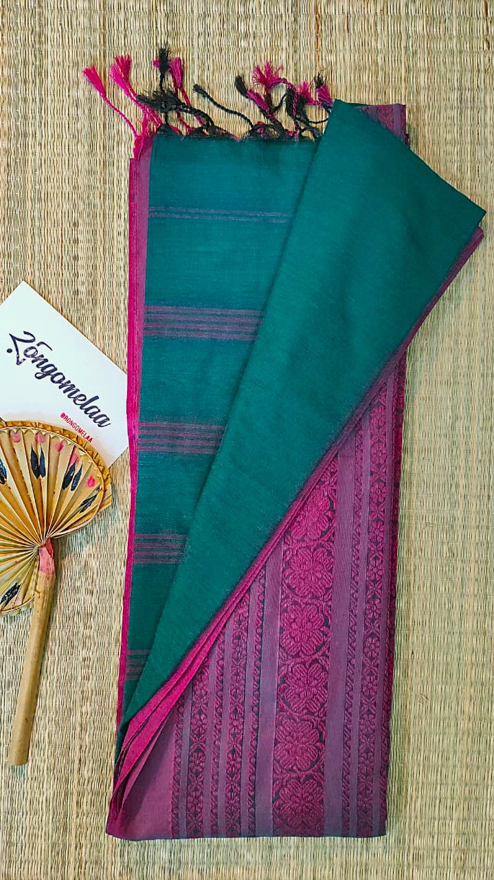 Benganpuri cotton: Green and pink