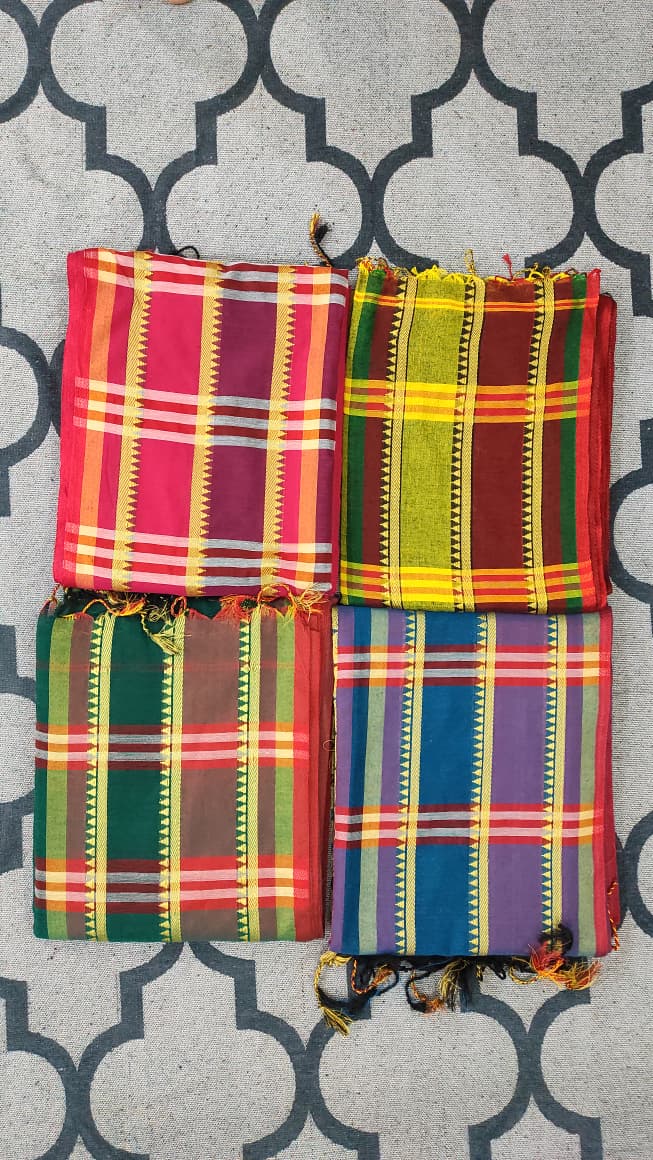 Madhubani cotton: Dark green